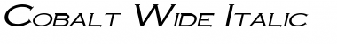 Cobalt Wide Italic Font Title Preview