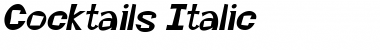 Cocktails Italic Font Title Preview