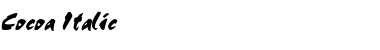 Cocoa Italic Font Title Preview