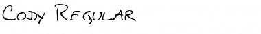 Cody Regular Font Title Preview