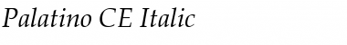 Palatino CE Italic Font Title Preview