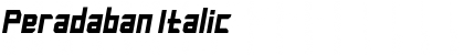 Peradaban Italic Font Title Preview