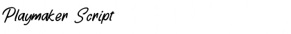 Playmaker Script Font Title Preview