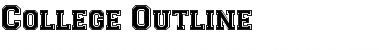 College-Outline Regular Font Title Preview
