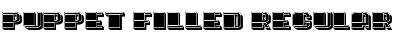 Puppet Filled Regular Font Title Preview