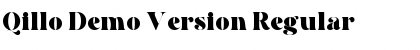 Qillo Demo Version Regular Font Title Preview