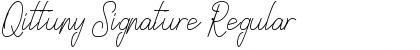Qittuny Signature Regular Font Title Preview