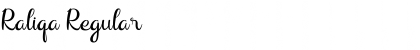 Raliqa Regular Font Title Preview