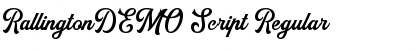 RallingtonDEMO Script Regular Font Title Preview