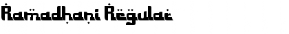 Ramadhani Regular Font Title Preview