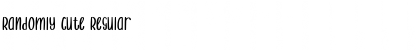 Randomly Cute Regular Font Title Preview