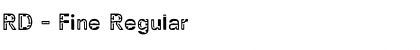 RD - Fine Regular Font Title Preview