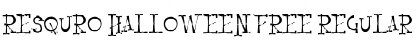 Resquro Halloween FREE Regular Font Title Preview