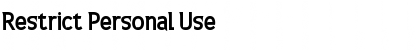Restrict Personal Use Font Title Preview