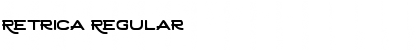 Retrica Regular Font Title Preview