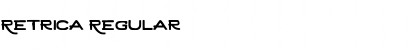 Retrica Regular Font Title Preview