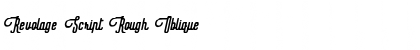 Revolage Script Rough Oblique Font Title Preview