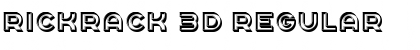 Rickrack 3D Regular Font Title Preview