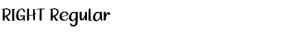RIGHT Regular Font Title Preview