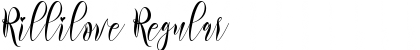 Rillilove Regular Font Title Preview