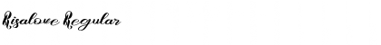 Risalove Regular Font Title Preview