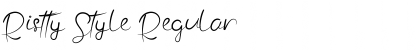 Ristty Style Regular Font Title Preview