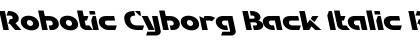 Robotic Cyborg Back Italic Regular Font Title Preview