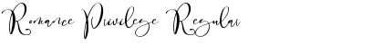 Romance Privilege Regular Font Title Preview