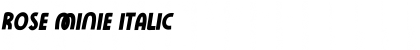 Rose Minie Italic Font Title Preview