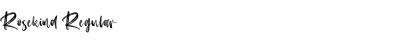 Rosekind Regular Font Title Preview