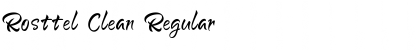 Rosttel Clean Regular Font Title Preview