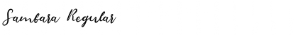 Sambara Regular Font Title Preview