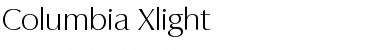 Columbia-Xlight Regular Font Title Preview