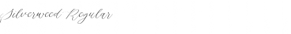 Silverweed Regular Font Title Preview