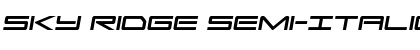 Sky Ridge Semi-Italic Regular Font Title Preview