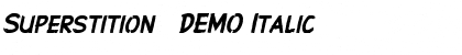 Superstition - DEMO Italic Font Title Preview