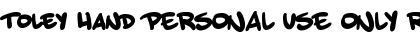 Toley Hand PERSONAL USE ONLY Regular Font Title Preview