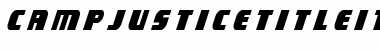 Camp Justice Title Italic Italic Font Title Preview