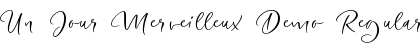 Un Jour Merveilleux Demo Regular Font Title Preview