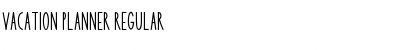 Vacation Planner Regular Font Title Preview