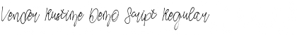 Vender Rustime Demo Script Regular Font Title Preview