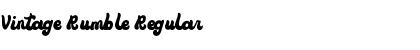 Vintage Rumble Regular Font Title Preview