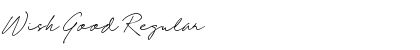 Wish Good Regular Font Title Preview