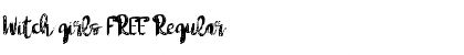 Witch girls FREE Regular Font Title Preview