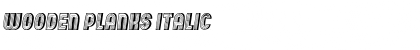 Wooden Planks Italic Font Title Preview