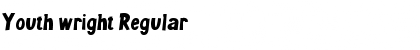Youth wright Regular Font Title Preview