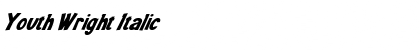 Youth Wright Italic Font Title Preview