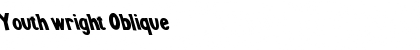 Youth wright Oblique Font Title Preview