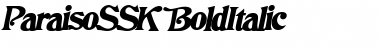 ParaisoSSK BoldItalic Font Title Preview