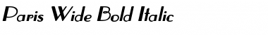 Paris Wide Bold Italic Font Title Preview
